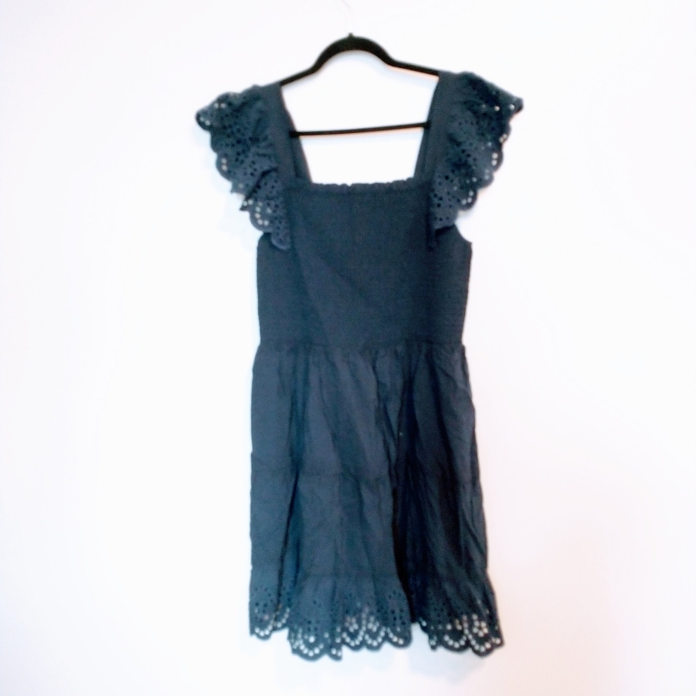 Women’s Navy BLUE Eyelet Lace Sundress